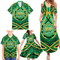 Cook Islands Constitution Day Family Matching Summer Maxi Dress and Hawaiian Shirt 60th Anniversary - Polynesian Pride