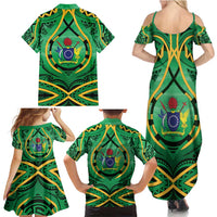 Cook Islands Constitution Day Family Matching Summer Maxi Dress and Hawaiian Shirt 60th Anniversary - Polynesian Pride