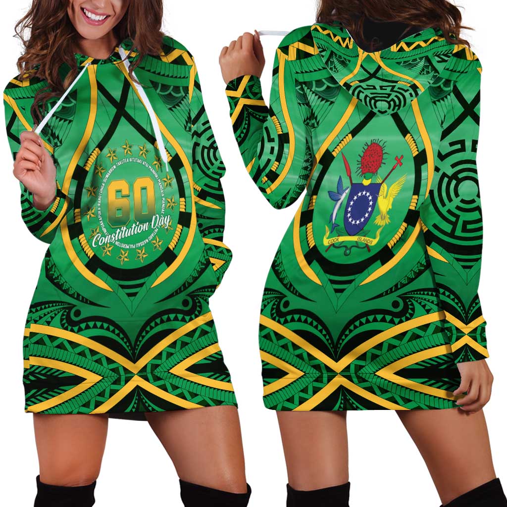 Cook Islands Constitution Day Hoodie Dress 60th Anniversary - Polynesian Pride
