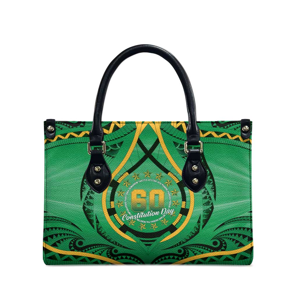 Cook Islands Constitution Day Leather Bag 60th Anniversary - Polynesian Pride