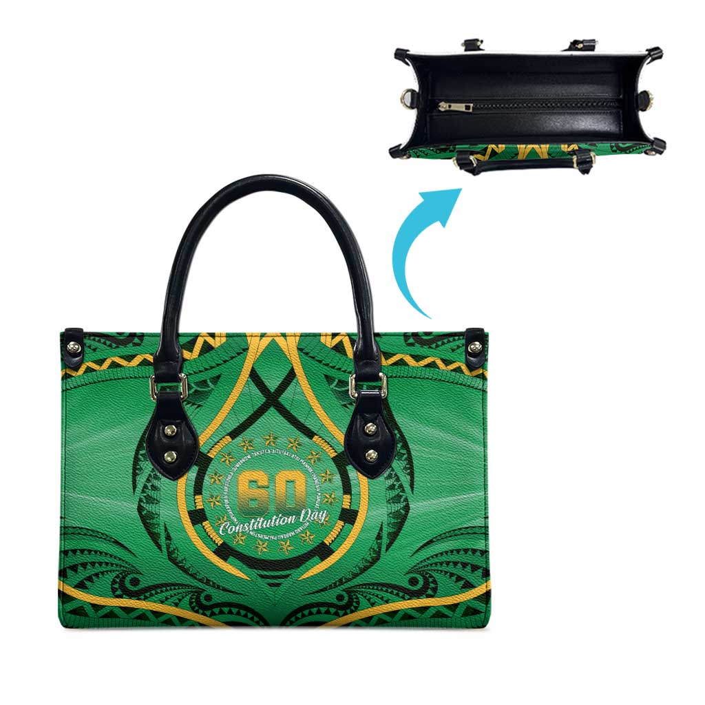 Cook Islands Constitution Day Leather Bag 60th Anniversary - Polynesian Pride