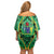 Cook Islands Constitution Day Off Shoulder Short Dress 60th Anniversary - Polynesian Pride