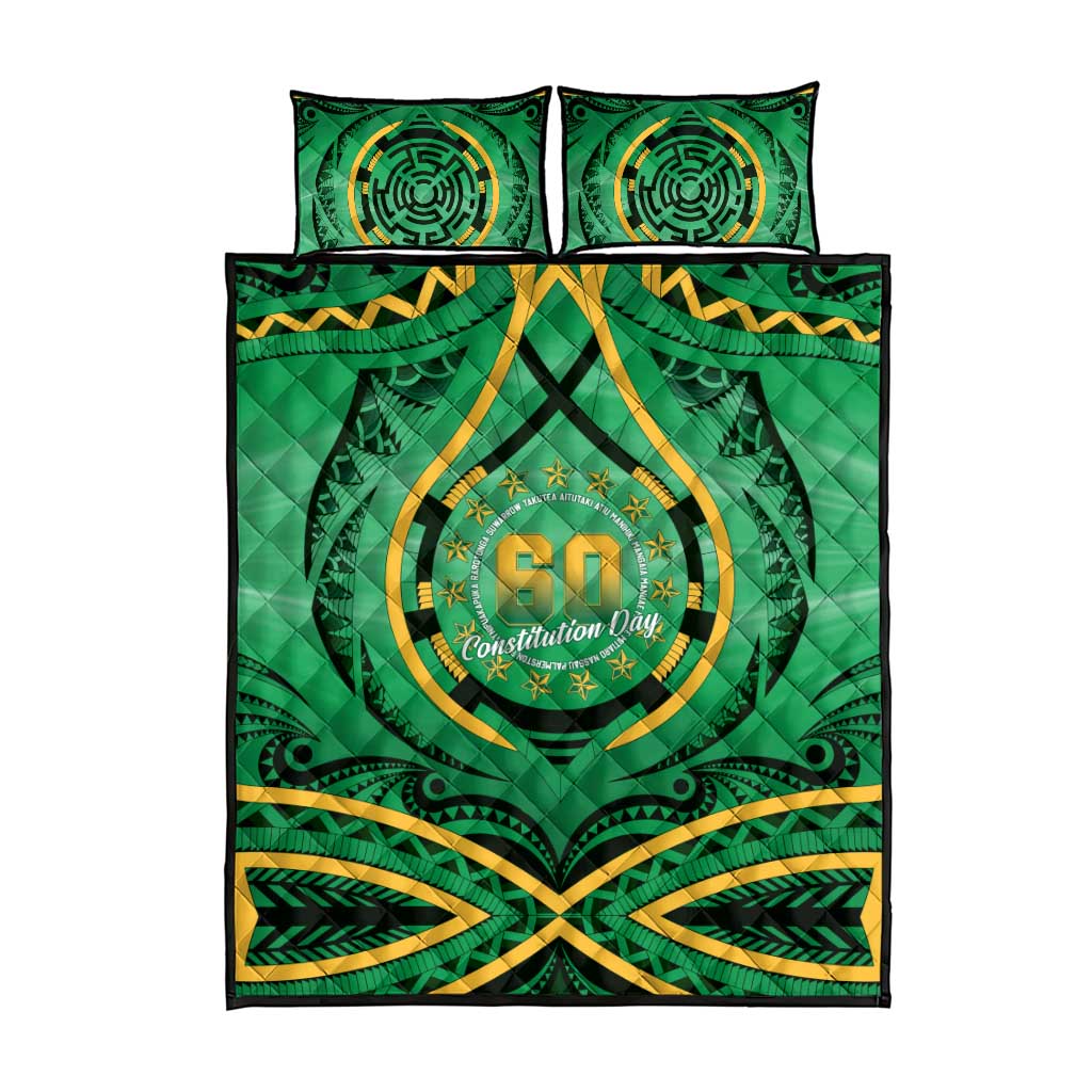 Cook Islands Constitution Day Quilt Bed Set 60th Anniversary - Polynesian Pride