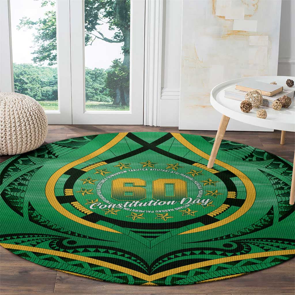 Cook Islands Constitution Day Round Carpet 60th Anniversary - Polynesian Pride