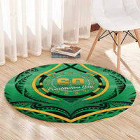 Cook Islands Constitution Day Round Carpet 60th Anniversary - Polynesian Pride