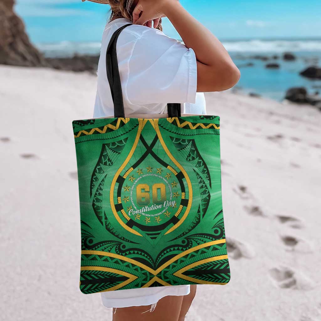 Cook Islands Constitution Day Tote Bag 60th Anniversary - Polynesian Pride