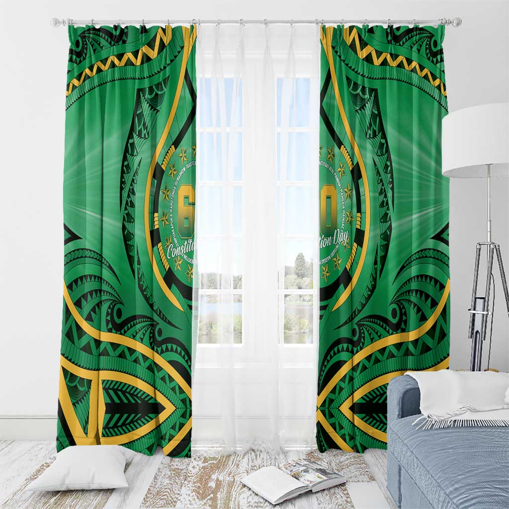 Cook Islands Constitution Day Window Curtain 60th Anniversary - Polynesian Pride