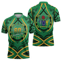 Cook Islands Constitution Day Zipper Polo Shirt 60th Anniversary - Polynesian Pride