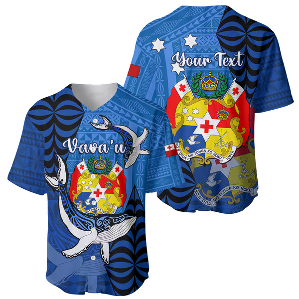 Tonga Pattern Baseball Jersey Always Proud Version Blue LT13 main image 1