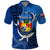Personalized Tonga Vavau Polo Shirt Humpback Whale Coat Of Arms With Ngatu Pattern LT05 Blue - Polynesian Pride