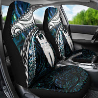 New Zealand Aotearoa Car Seat Cover Maori Hei Rehua Paua Shell Glitter Green