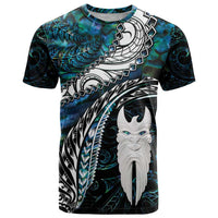 New Zealand Aotearoa T Shirt Maori Hei Rehua Paua Shell Glitter Green