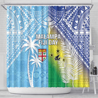 Happy Malampa Fiji Day Shower Curtain Half Mix Style
