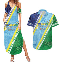 Love Malampa Fiji Day Couples Matching Summer Maxi Dress and Hawaiian Shirt Together We Grow