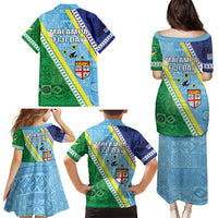 Love Malampa Fiji Day Family Matching Puletasi and Hawaiian Shirt Together We Grow