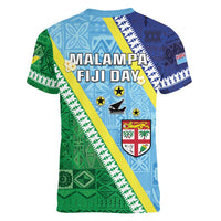 Love Malampa Fiji Day Women V-Neck T-Shirt Together We Grow