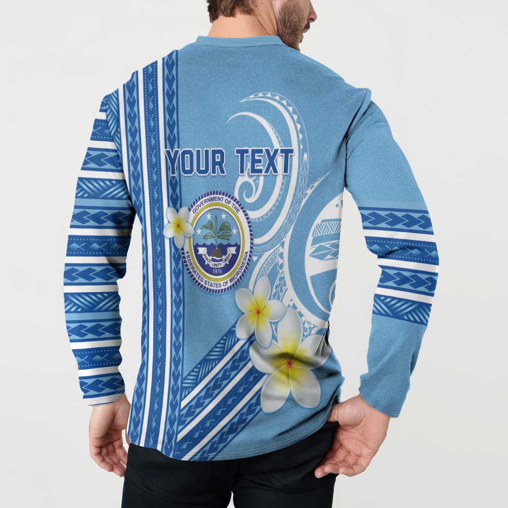 Personalised Federated States of Micronesia Button Sweatshirt Happy 38th Independence Anniversary