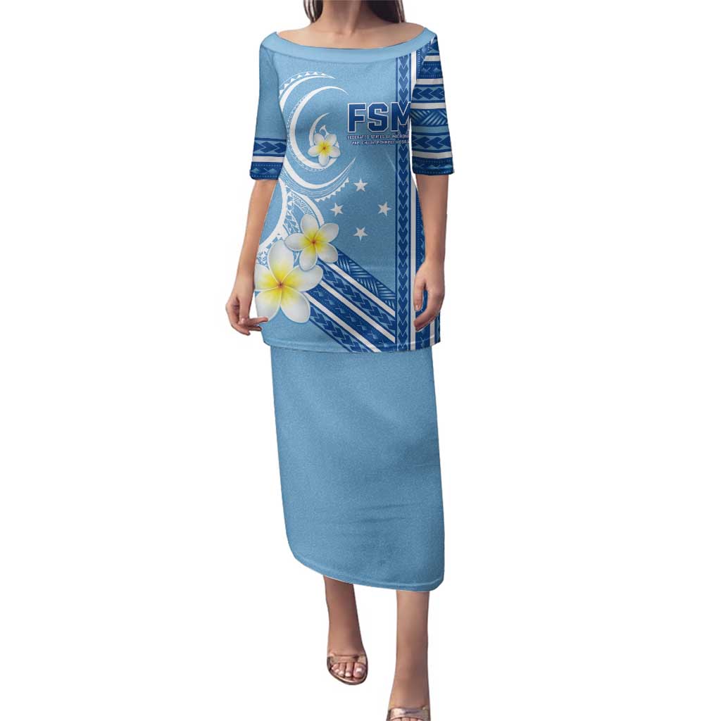 Personalised Federated States of Micronesia Family Matching Puletasi and Hawaiian Shirt Happy 38th Independence Anniversary