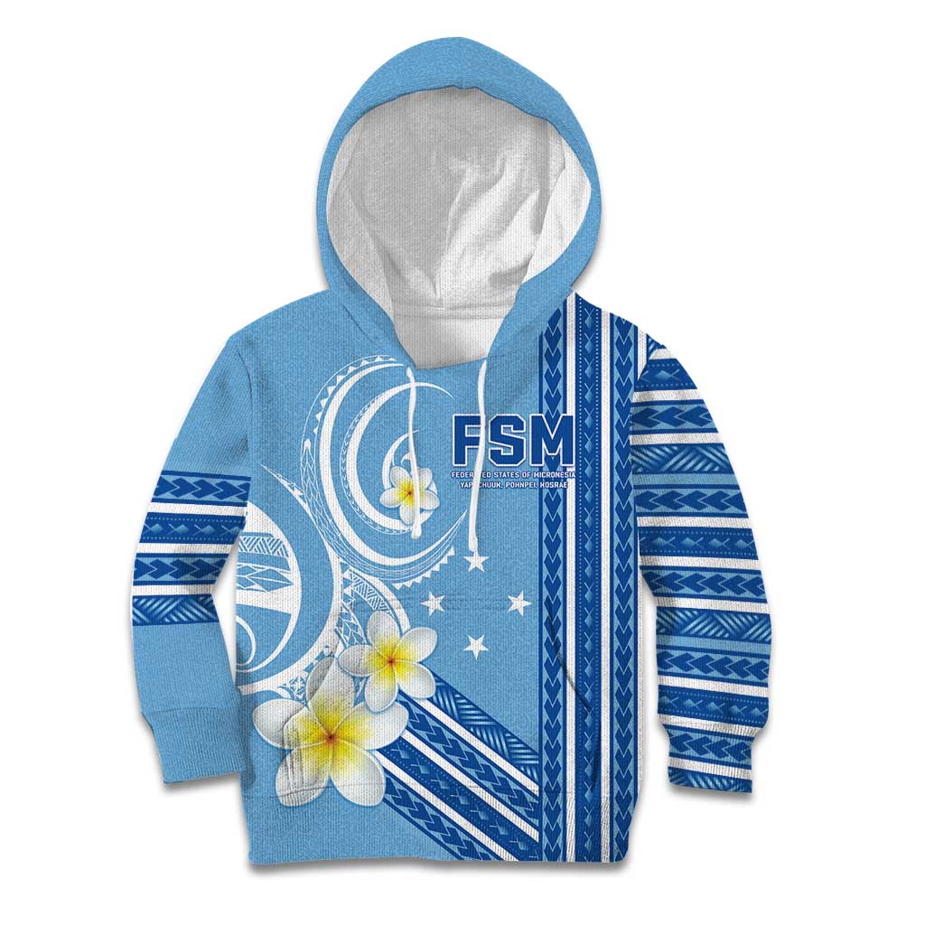 Personalised Federated States of Micronesia Kid Hoodie Happy 38th Independence Anniversary LT05 Hoodie Blue - Polynesian Pride