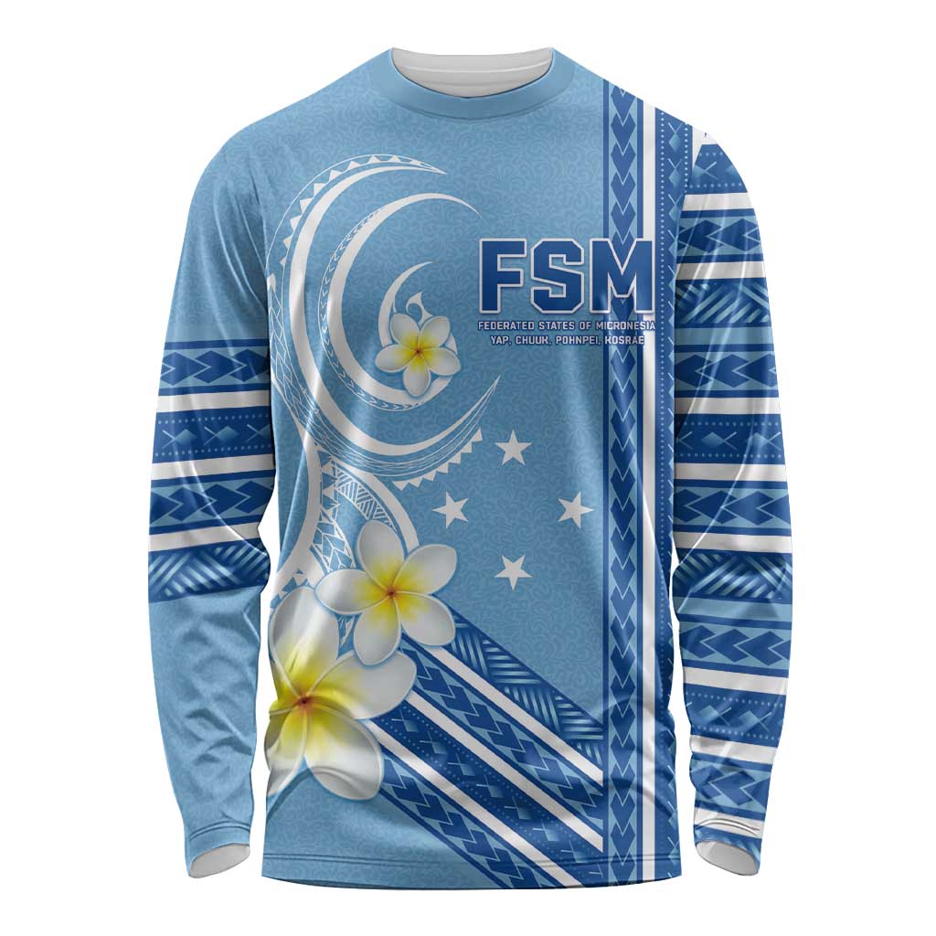 Personalised Federated States of Micronesia Long Sleeve Shirt Happy 38th Independence Anniversary LT05 Unisex Blue - Polynesian Pride