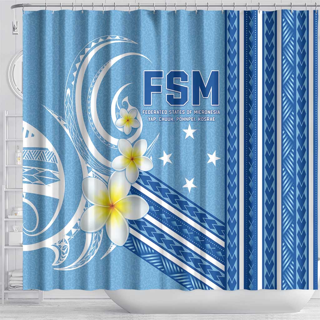Federated States of Micronesia Shower Curtain Happy 38th Independence Anniversary