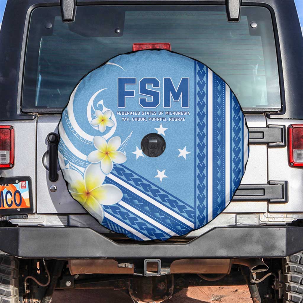Federated States of Micronesia Spare Tire Cover Happy 38th Independence Anniversary LT05 Blue - Polynesian Pride