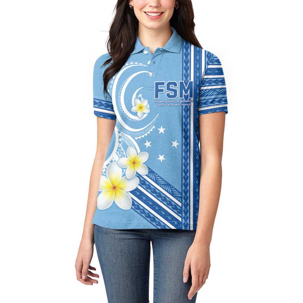 Personalised Federated States of Micronesia Women Polo Shirt Happy 38th Independence Anniversary