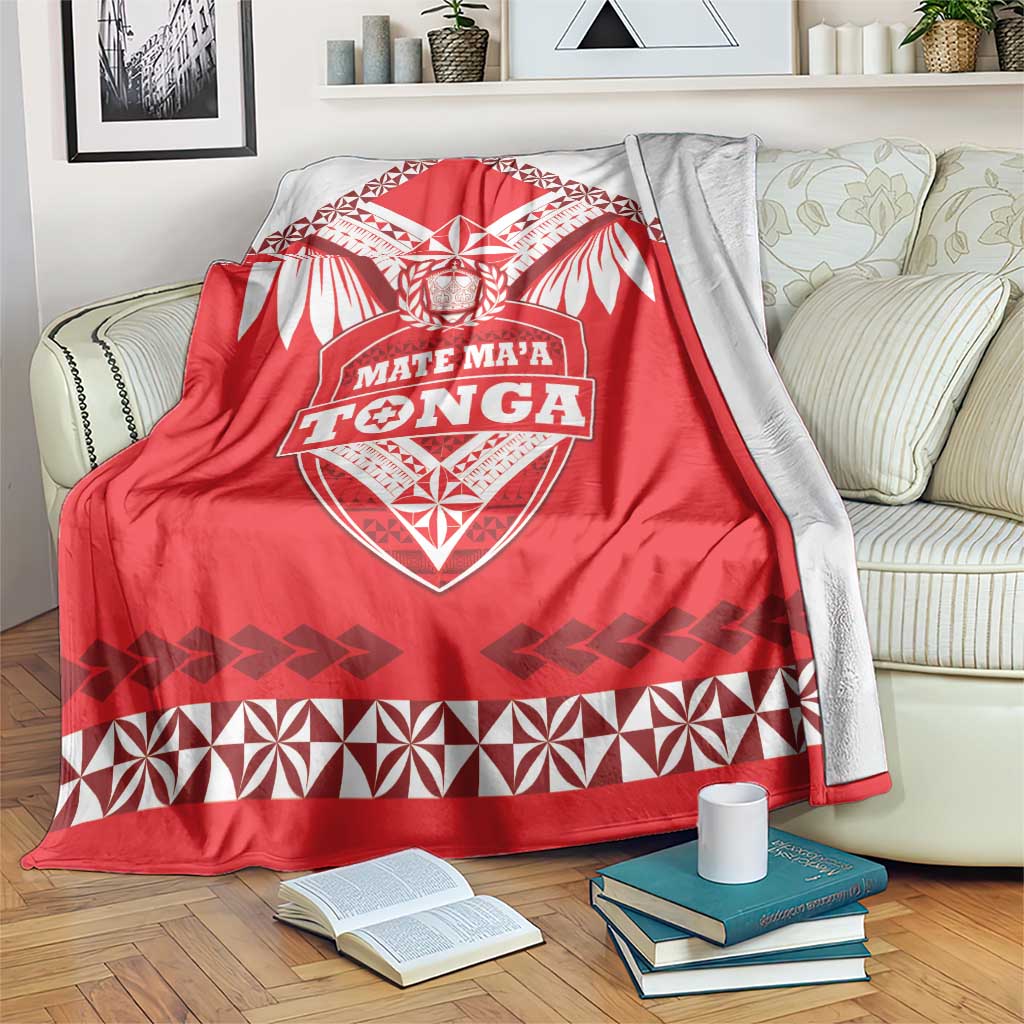 Tonga Mate Maa Rugby Blanket Go Champions LT05 Red - Polynesian Pride
