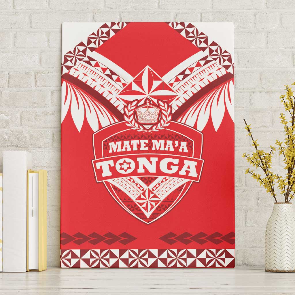 Tonga Mate Maa Rugby Canvas Wall Art Go Champions LT05 Without Frame Red - Polynesian Pride