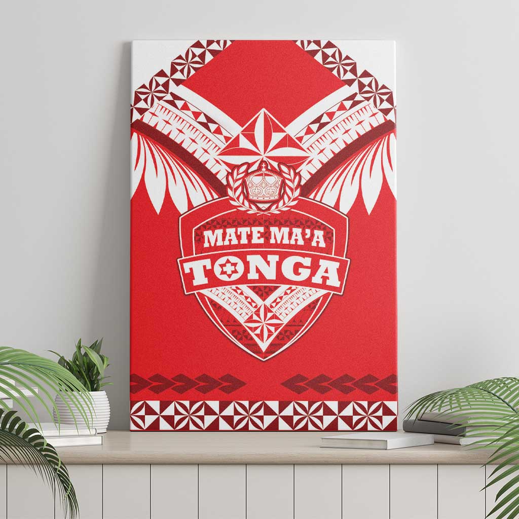 Tonga Mate Maa Rugby Canvas Wall Art Go Champions