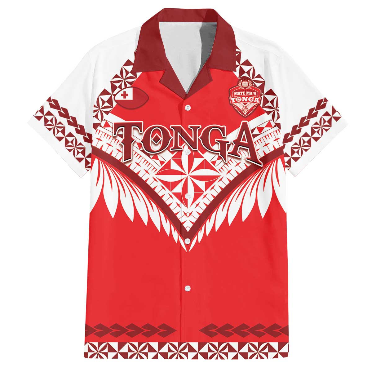 Custom Tonga Mate Maa Rugby Family Matching Off The Shoulder Long Sleeve Dress and Hawaiian Shirt Go Champions