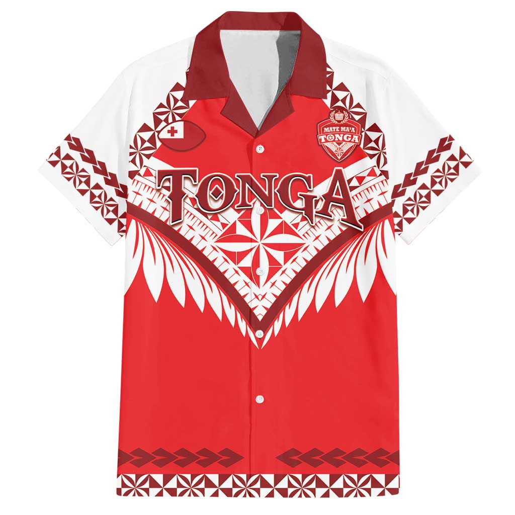 Custom Tonga Mate Maa Rugby Family Matching Puletasi and Hawaiian Shirt Go Champions