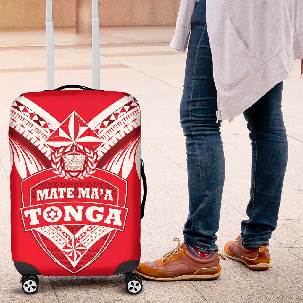 Tonga Mate Maa Rugby Luggage Cover Go Champions LT05 Red - Polynesian Pride