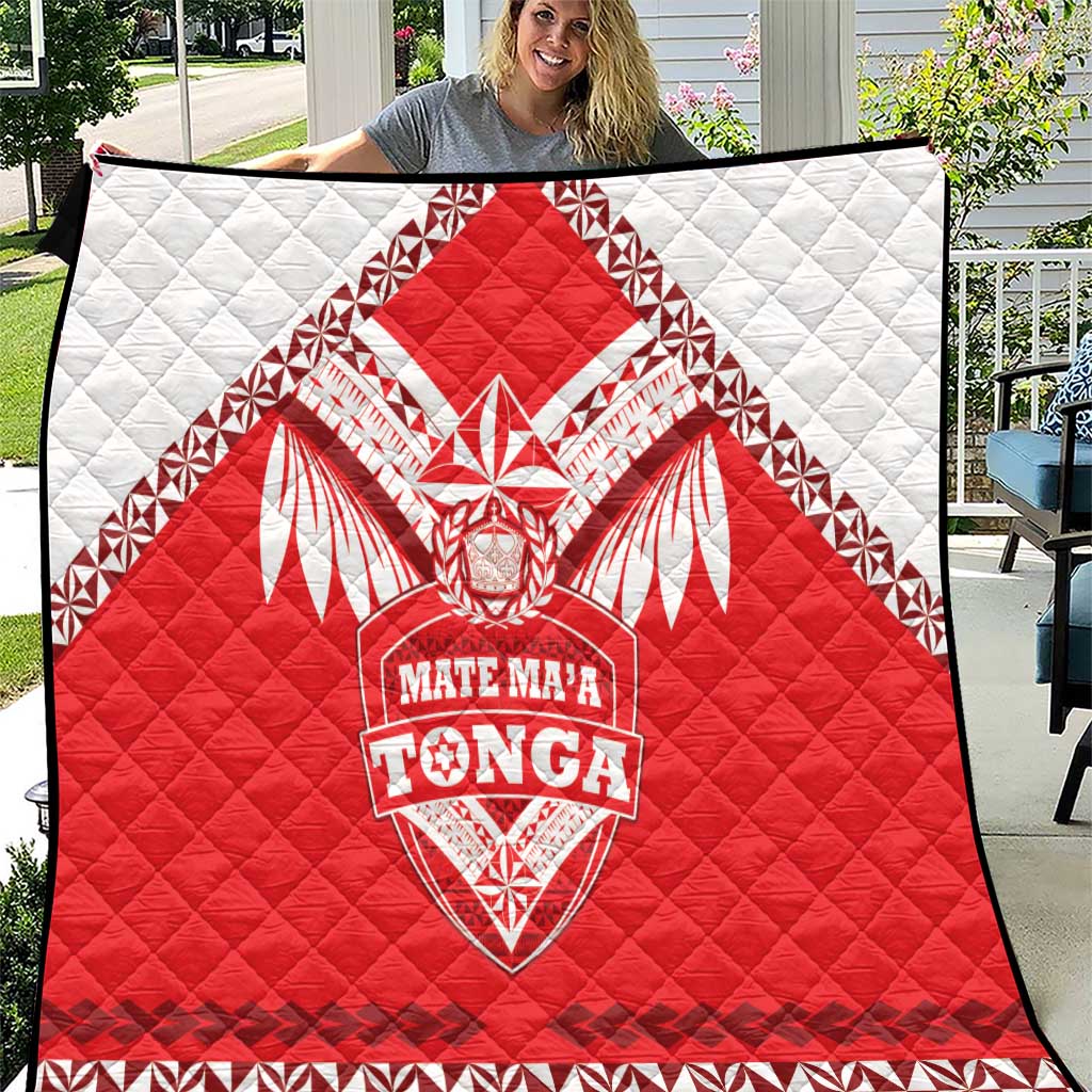 Tonga Mate Maa Rugby Quilt Go Champions LT05 Red - Polynesian Pride