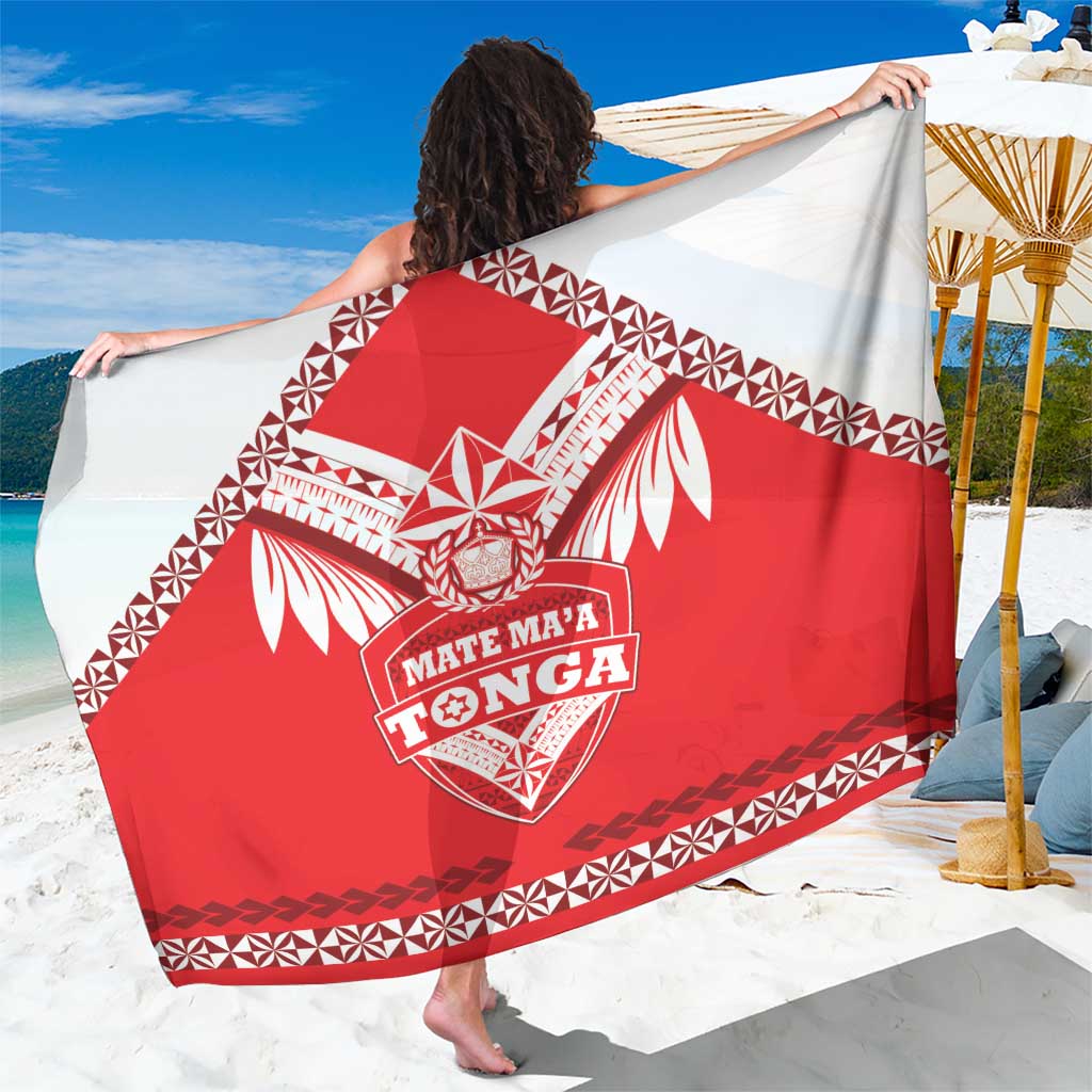 Tonga Mate Maa Rugby Sarong Go Champions LT05 One Size 44 x 66 inches Red - Polynesian Pride