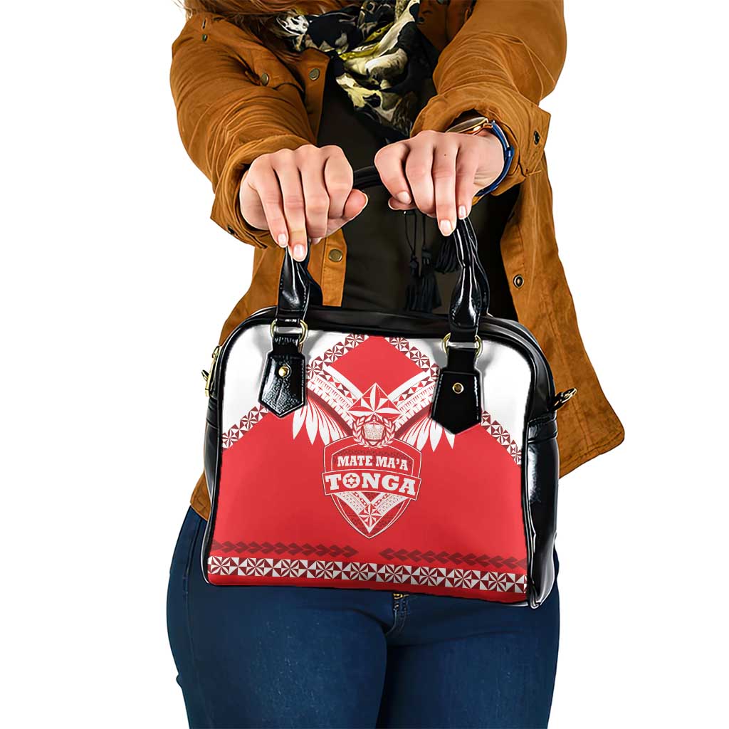 Tonga Mate Maa Rugby Shoulder Handbag Go Champions LT05 One Size Red - Polynesian Pride