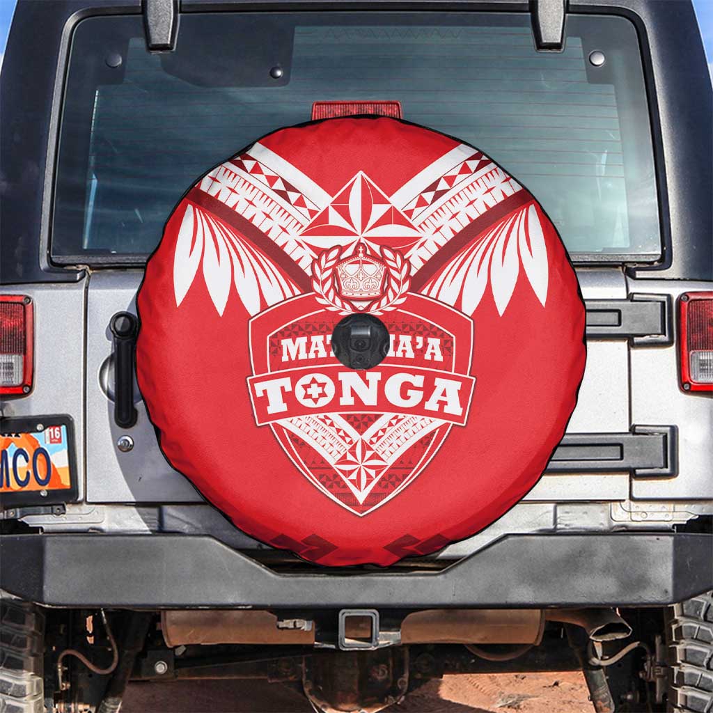 Tonga Mate Maa Rugby Spare Tire Cover Go Champions LT05 Red - Polynesian Pride