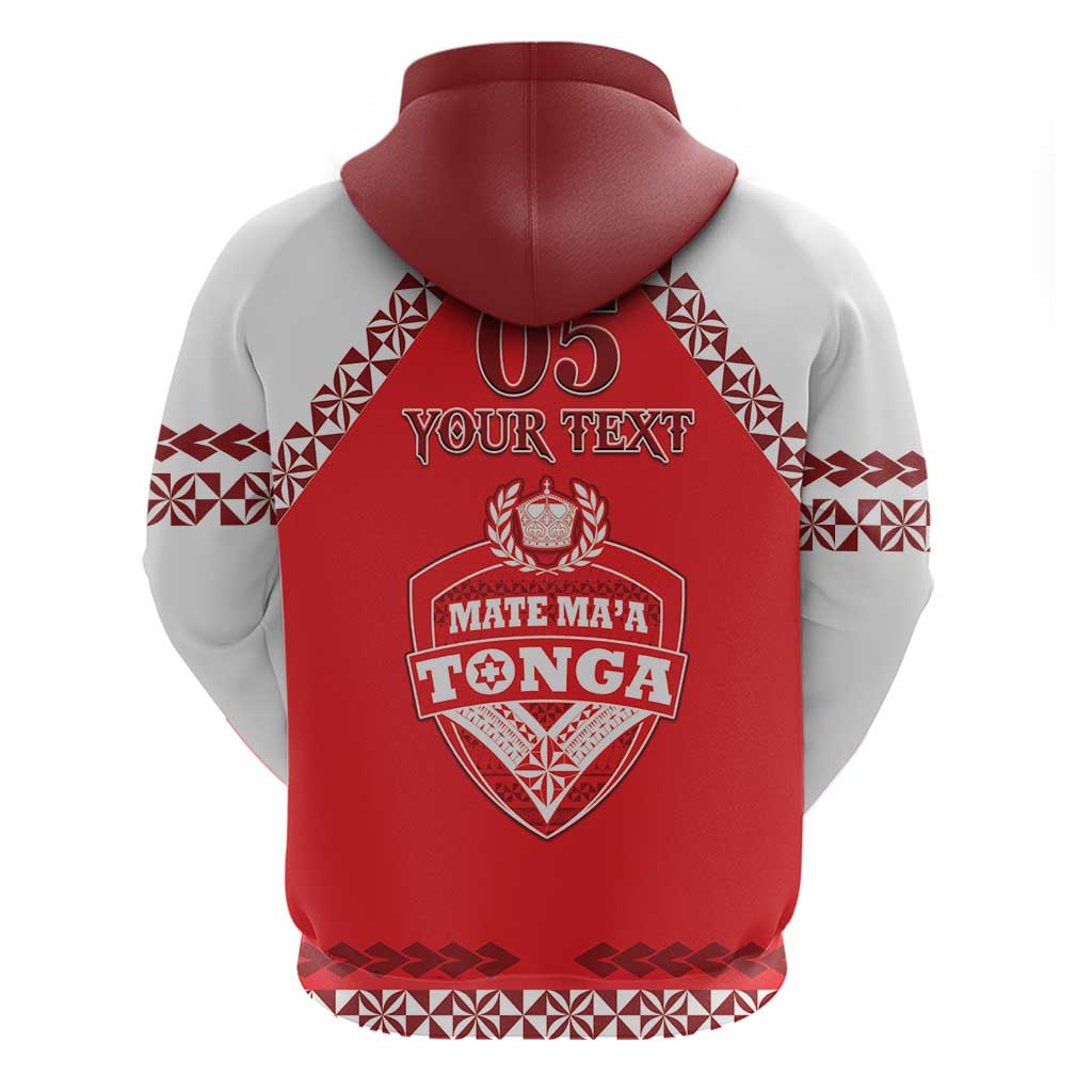 Custom Tonga Mate Maa Rugby Zip Hoodie Go Champions