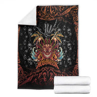 Aloha Halloween Blanket Horror Tiki Heavy Metal Style - Polynesian Pride