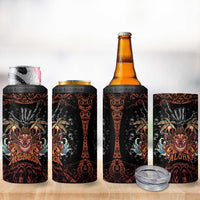 Aloha Halloween 4 in 1 Can Cooler Tumbler Horror Tiki Heavy Metal Style - Polynesian Pride
