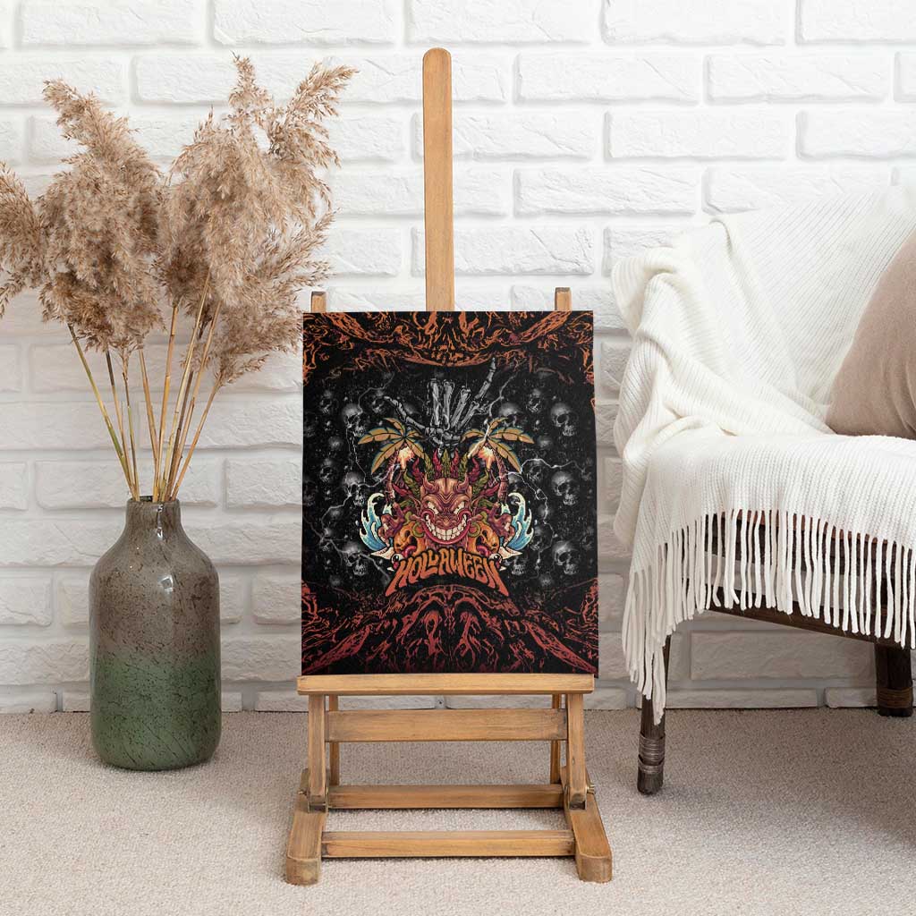 Aloha Halloween Canvas Wall Art Horror Tiki Heavy Metal Style - Polynesian Pride