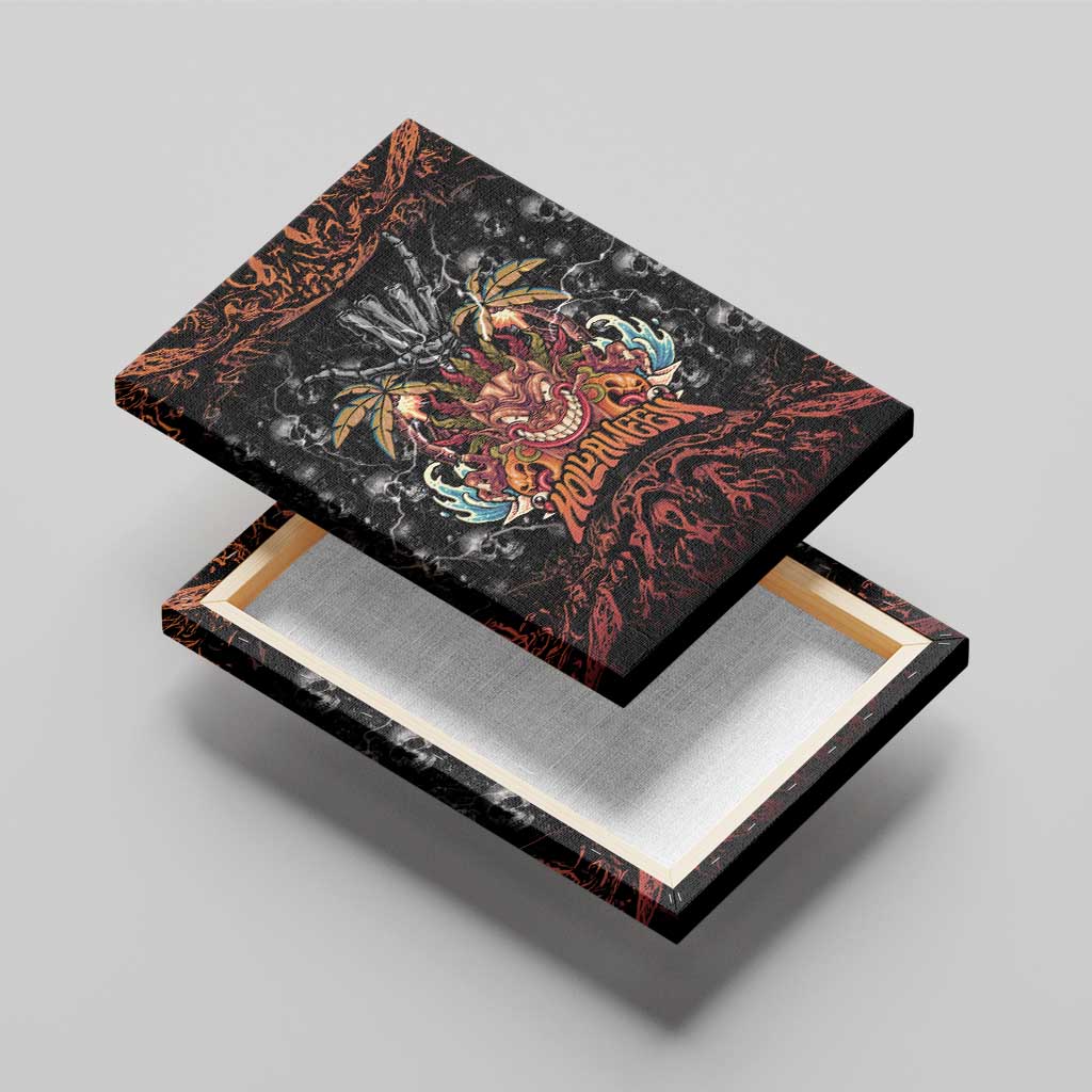 Aloha Halloween Canvas Wall Art Horror Tiki Heavy Metal Style - Polynesian Pride
