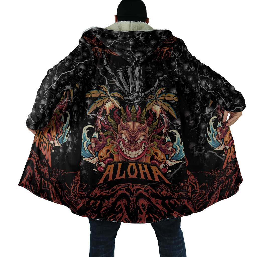 Aloha Halloween Cloak Horror Tiki Heavy Metal Style - Polynesian Pride
