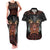 Aloha Halloween Couples Matching Tank Maxi Dress and Hawaiian Shirt Horror Tiki Heavy Metal Style - Polynesian Pride