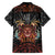 Aloha Halloween Family Matching Off The Shoulder Long Sleeve Dress and Hawaiian Shirt Horror Tiki Heavy Metal Style - Polynesian Pride