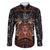 Aloha Halloween Family Matching Off The Shoulder Long Sleeve Dress and Hawaiian Shirt Horror Tiki Heavy Metal Style - Polynesian Pride