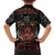 Aloha Halloween Family Matching Off Shoulder Maxi Dress and Hawaiian Shirt Horror Tiki Heavy Metal Style - Polynesian Pride