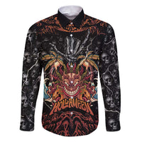 Aloha Halloween Family Matching Puletasi and Hawaiian Shirt Horror Tiki Heavy Metal Style - Polynesian Pride