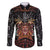 Aloha Halloween Family Matching Short Sleeve Bodycon Dress and Hawaiian Shirt Horror Tiki Heavy Metal Style - Polynesian Pride