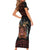 Aloha Halloween Family Matching Short Sleeve Bodycon Dress and Hawaiian Shirt Horror Tiki Heavy Metal Style - Polynesian Pride